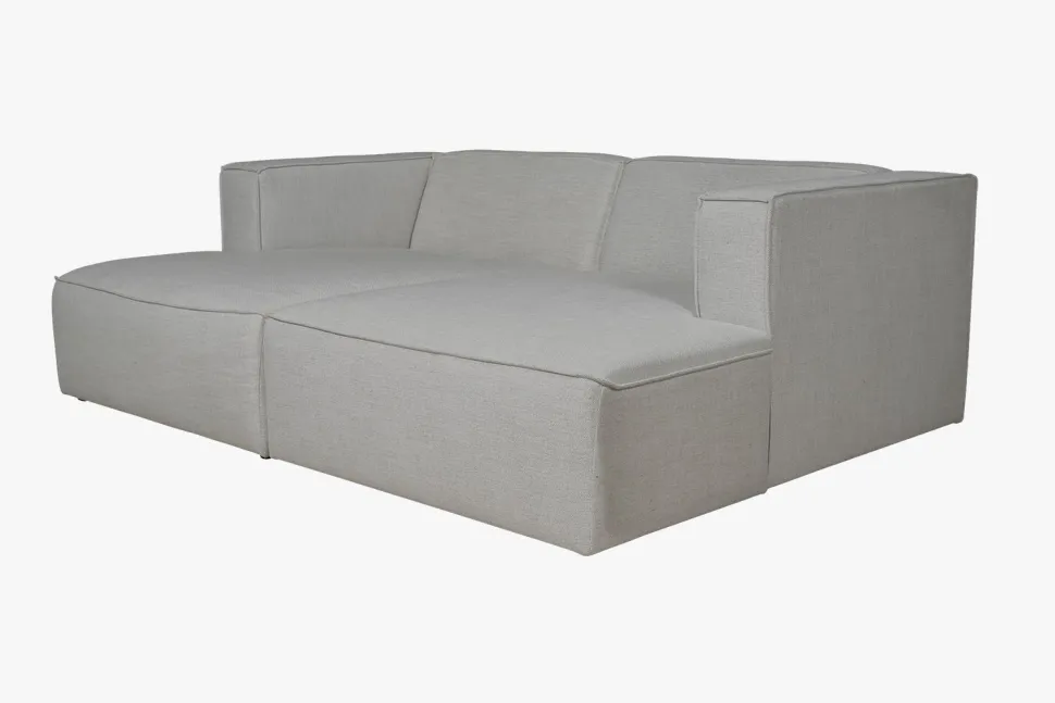 Modulsofa 2 deler m/sjeselong grå - 154x73x228 cm