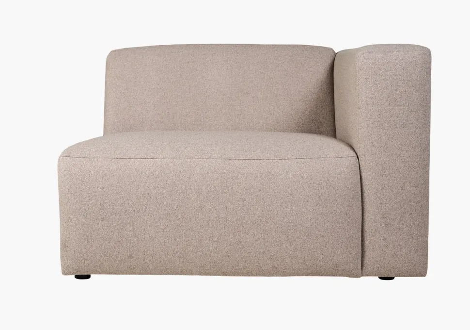 Modulsofa 1,5 seter m/armlene høyre beige - 110x93x73 cm