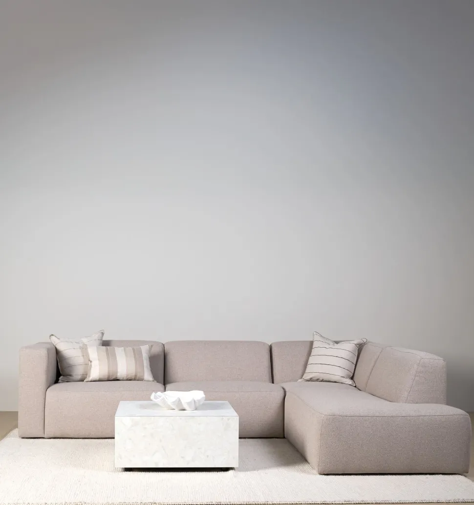 Modulsofa 1,5 seter m/armlene høyre beige - 110x93x73 cm