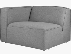 Modulsofa 1,5 seter m/armlene venstre grå - 110x93x73 cm