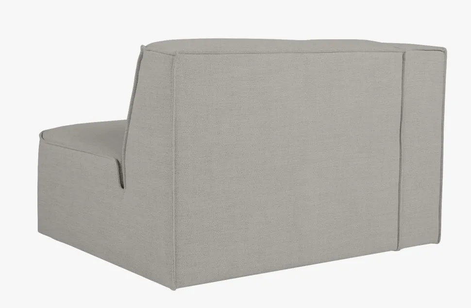 Modulsofa 1,5 seter m/armlene venstre grå - 110x93x73 cm