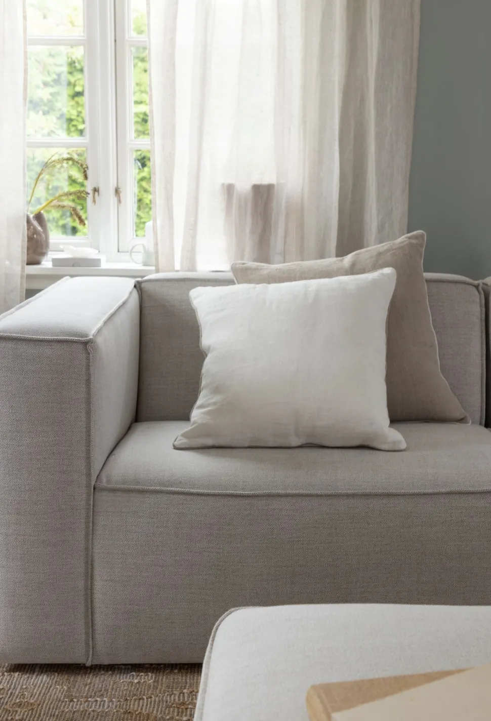 Modulsofa 1,5 seter m/armlene venstre natur - 110x93x73 cm
