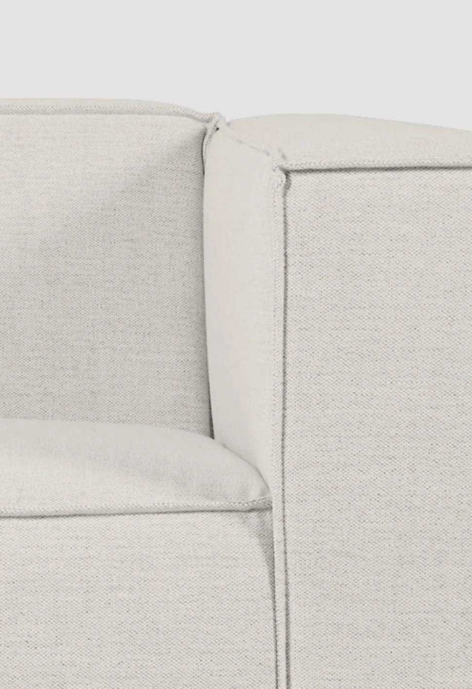 Modulsofa 1,5 seter m/armlene høyre natur - 110x93x73 cm