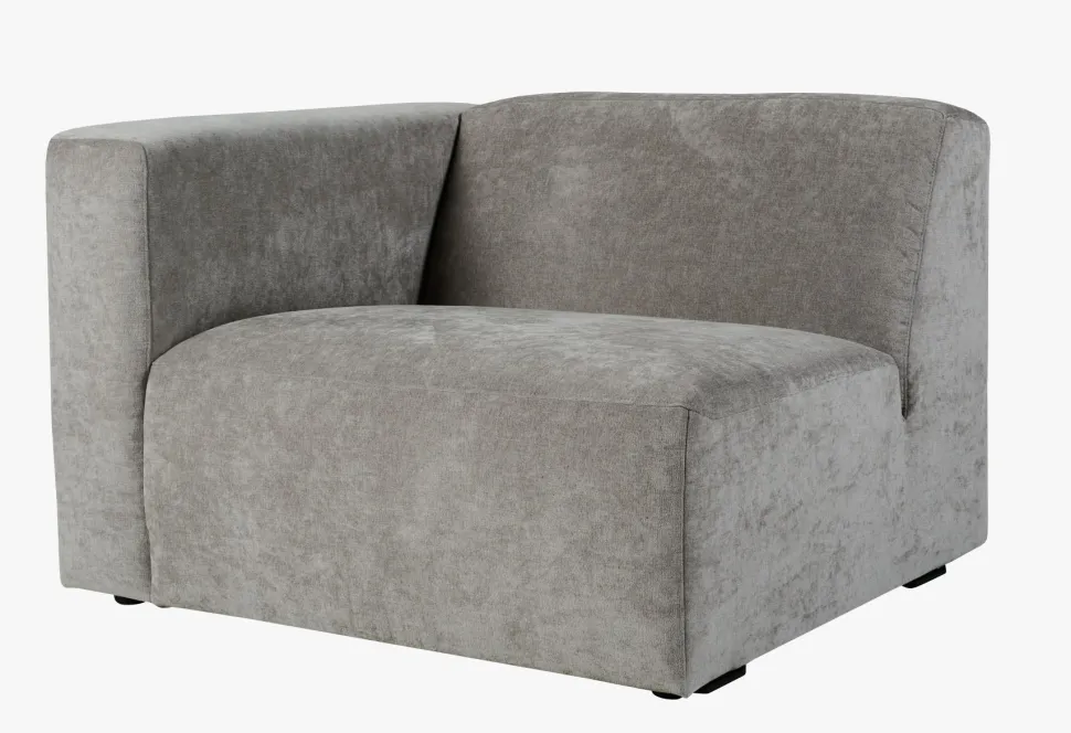 Modulsofa 1,5 seter m/armlene venstre grå - 110x93x73 cm