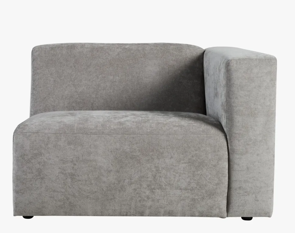 Modulsofa 1,5 seter m/armlene høyre grå - 110x93x73 cm