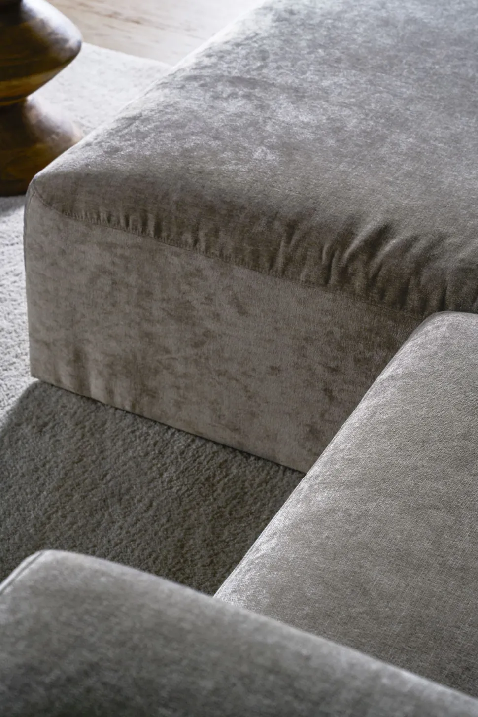 Modulsofa 1,5 seter m/armlene høyre grå - 110x93x73 cm