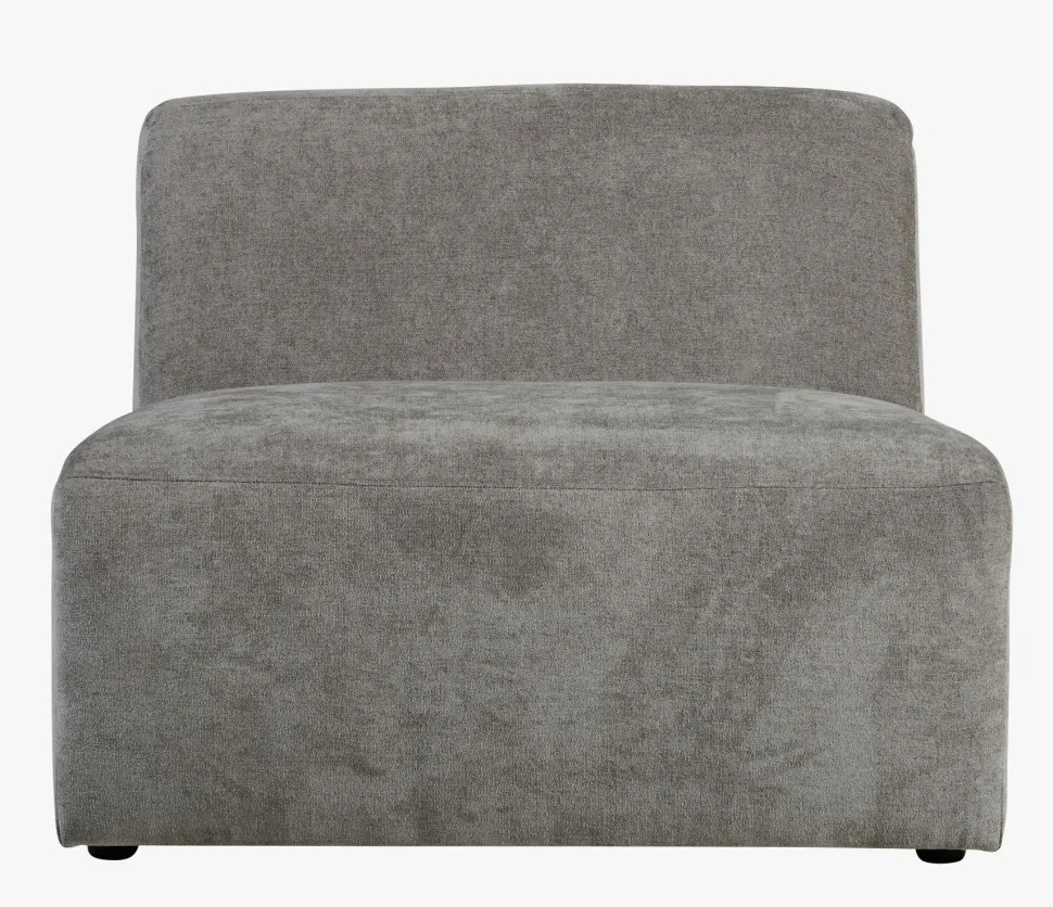 Modulsofa 1,5 seter uten armlene grå - 90x93x73 cm