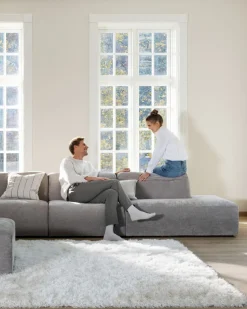 Modulsofa 1,5 seter uten armlene grå - 90x93x73 cm