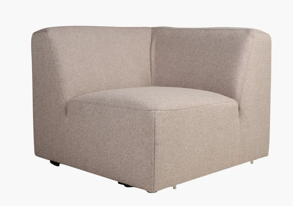 Modulsofa hjørne beige - 93x93x73 cm