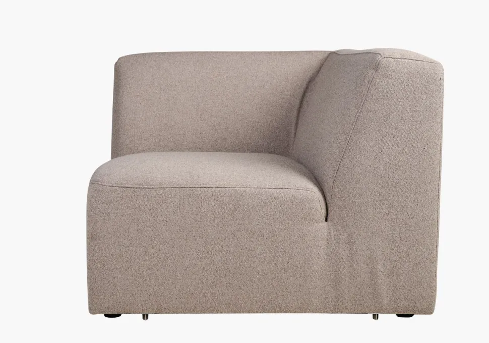 Modulsofa hjørne beige - 93x93x73 cm