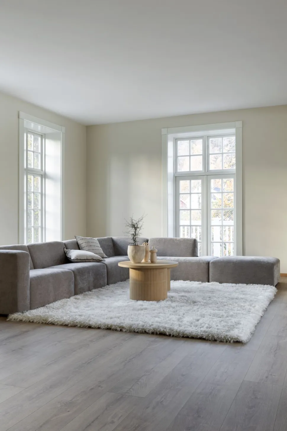 Modulsofa hjørne grå - 93x93x73 cm
