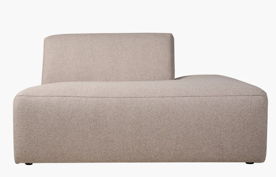 Modulsofa åpen ende høyre beige - 134x93x73 cm