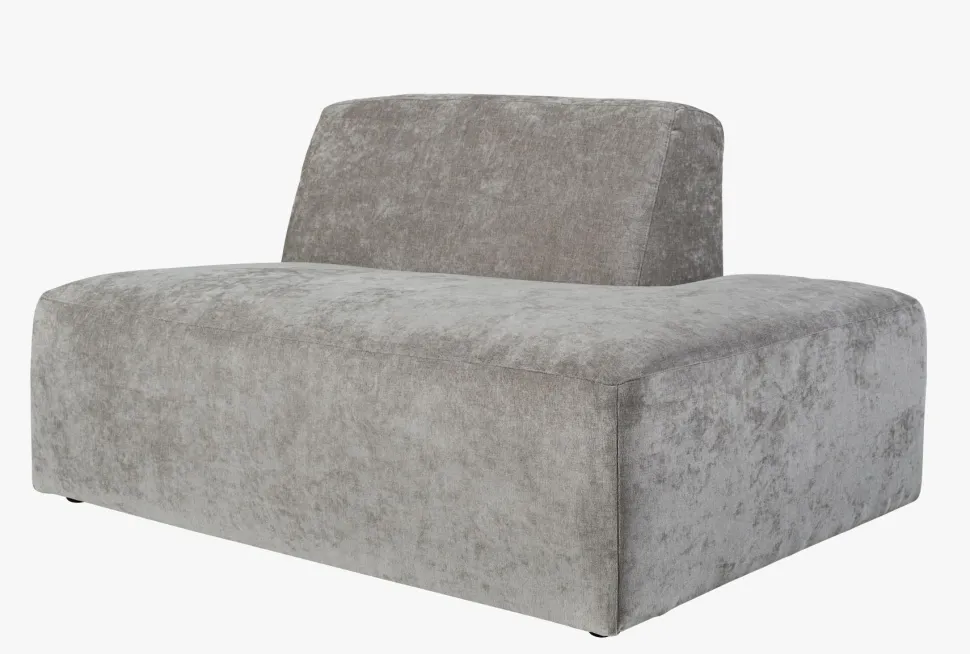 Modulsofa åpen ende høyre grå - 134x93x73 cm