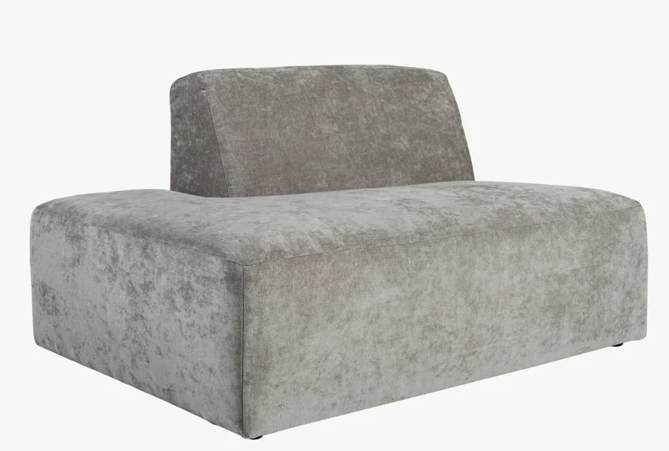 Modulsofa åpen ende venstre grå - 134x93x73 cm