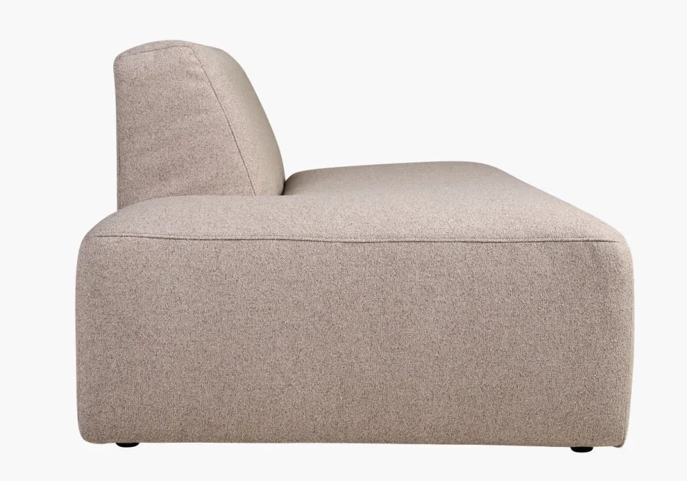 Modulsofa åpen ende venstre beige - 134x93x73 cm