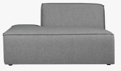 Modulsofa åpen ende venstre grå - 134x93x73 cm