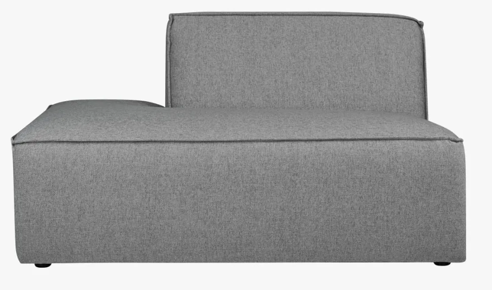 Modulsofa åpen ende venstre grå - 134x93x73 cm