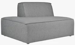 Modulsofa åpen ende venstre grå - 134x93x73 cm