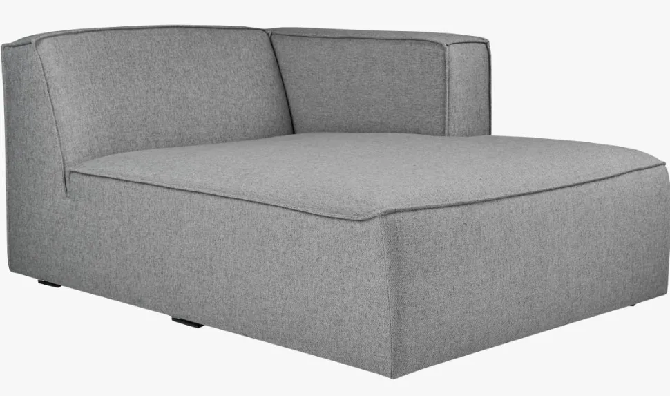 Modulsofa sjeselong høyre grå - 114x154x73 cm
