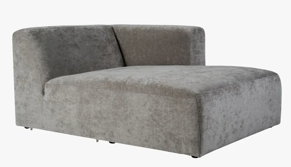 Modulsofa sjeselong høyre grå - 114x154x73 cm