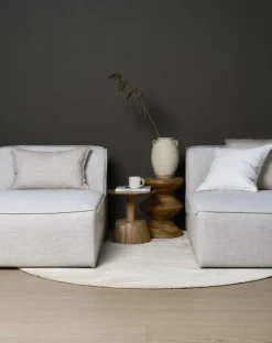Modulsofa sjeselong høyre natur - 114x154x73 cm