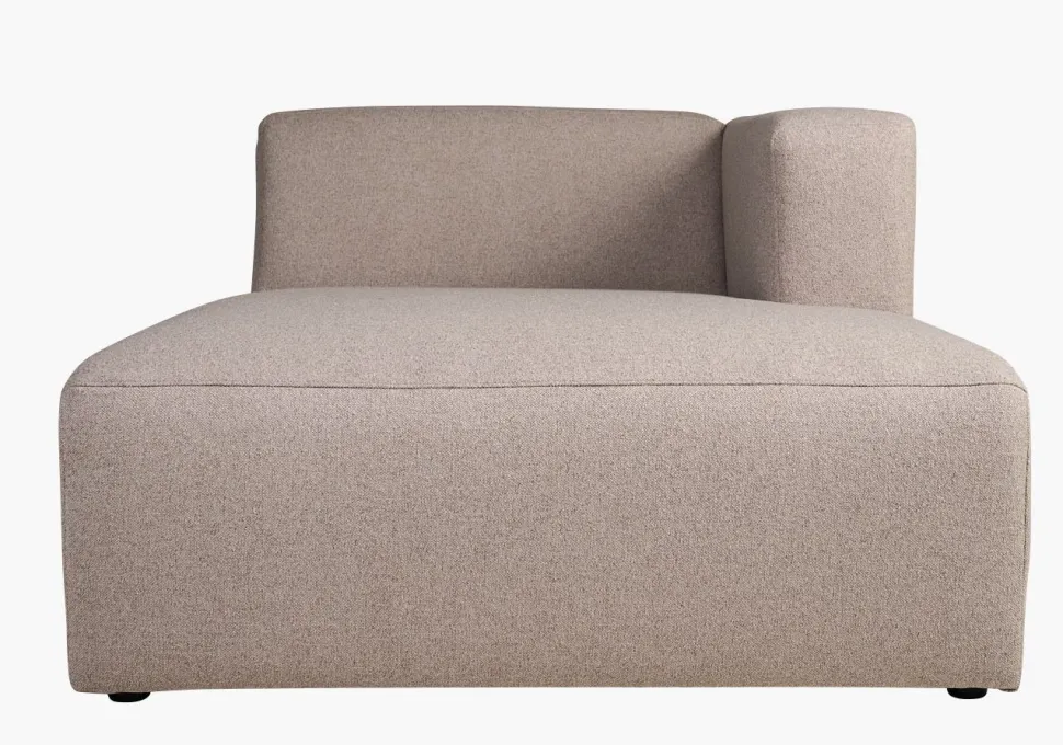 Modulsofa sjeselong høyre beige - 114x154x73 cm