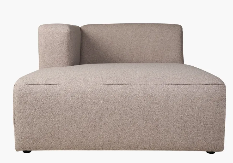 Modulsofa sjeselong venstre beige - 114x154x73 cm