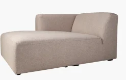 Modulsofa sjeselong venstre beige - 114x154x73 cm