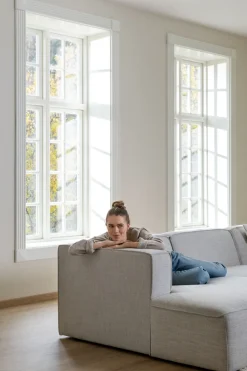Modulsofa sjeselong venstre natur - 114x154x73 cm