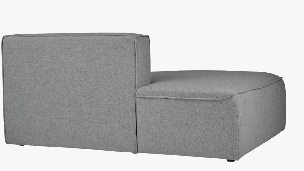Modulsofa sjeselong venstre grå - 114x154x73 cm