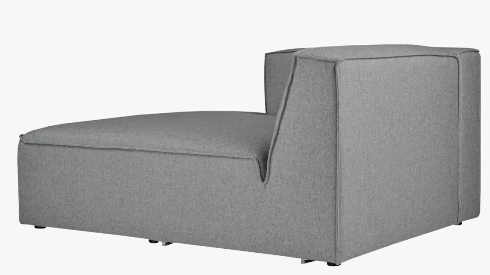 Modulsofa sjeselong venstre grå - 114x154x73 cm