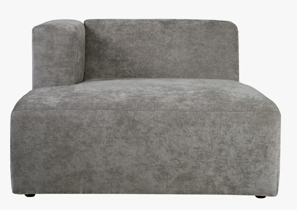 Modulsofa sjeselong venstre grå - 114x154x73 cm