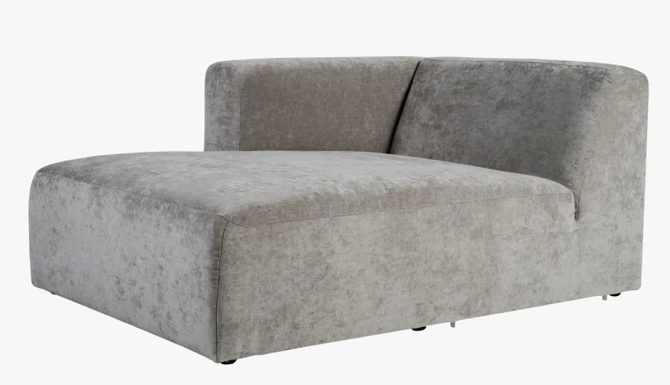Modulsofa sjeselong venstre grå - 114x154x73 cm
