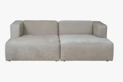 Modulsofa sjeselong venstre grå - 114x154x73 cm