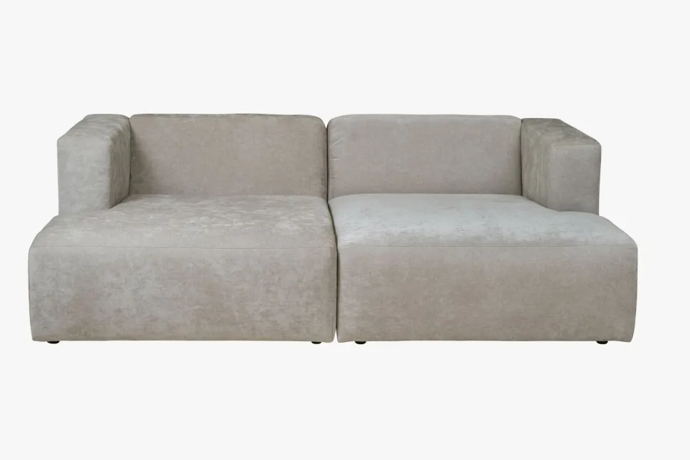 Modulsofa sjeselong venstre grå - 114x154x73 cm