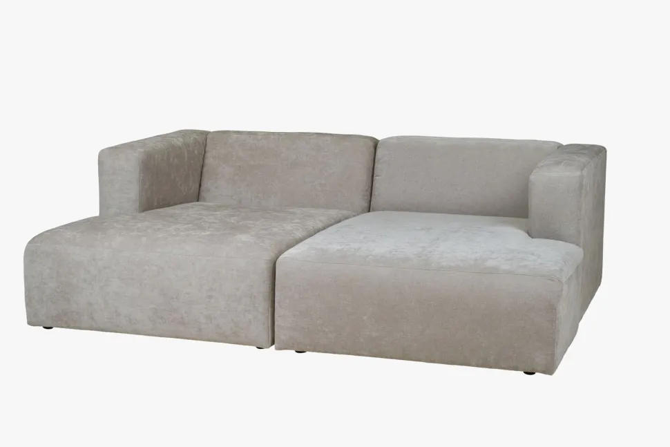 Modulsofa sjeselong venstre grå - 114x154x73 cm