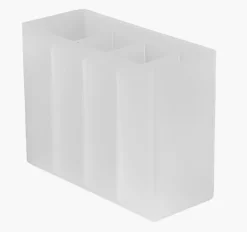 Oppbevaringsboks frostet - 5,6x13,5x10,2 cm