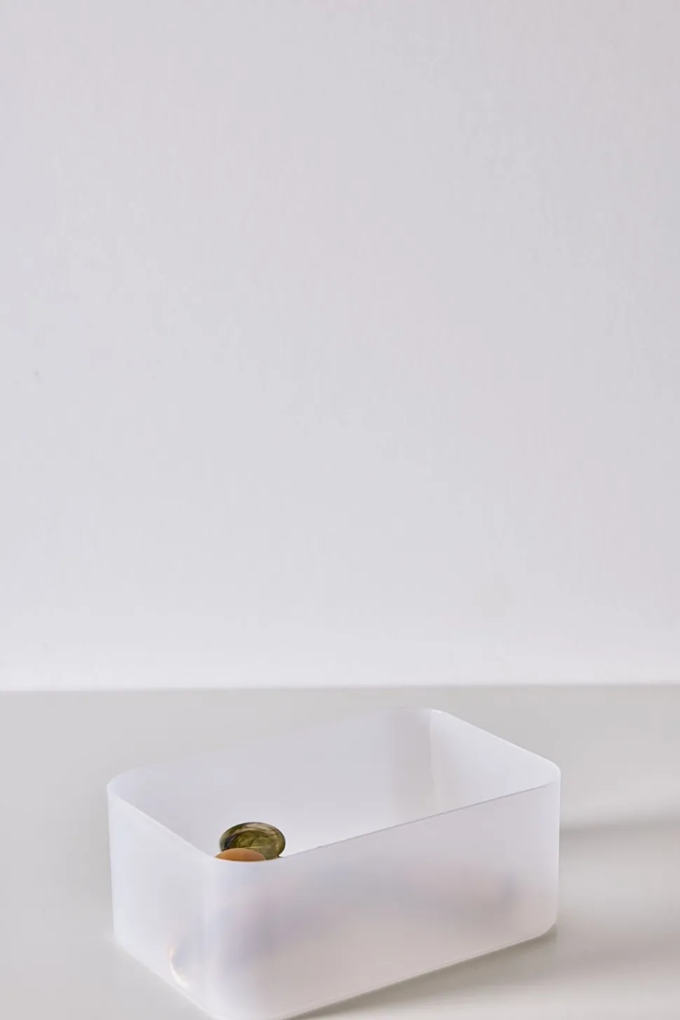 Oppbevaringsboks frostet - 11x15x4,5 cm