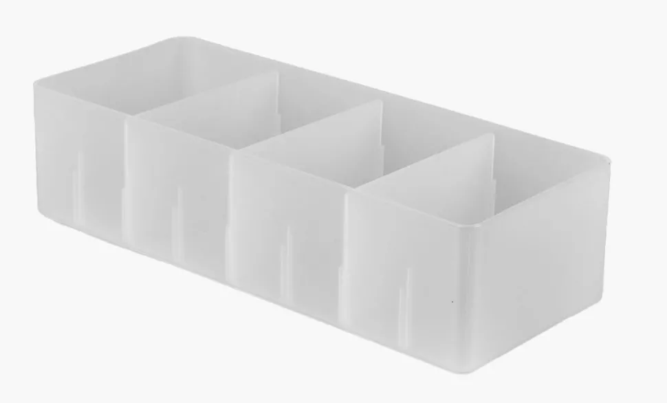 Oppbevaringsboks frostet - 29x11,7x7,5 cm