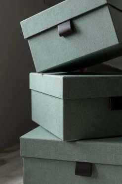 Oppbevaringsboks lys grønn - 26x26x13 cm