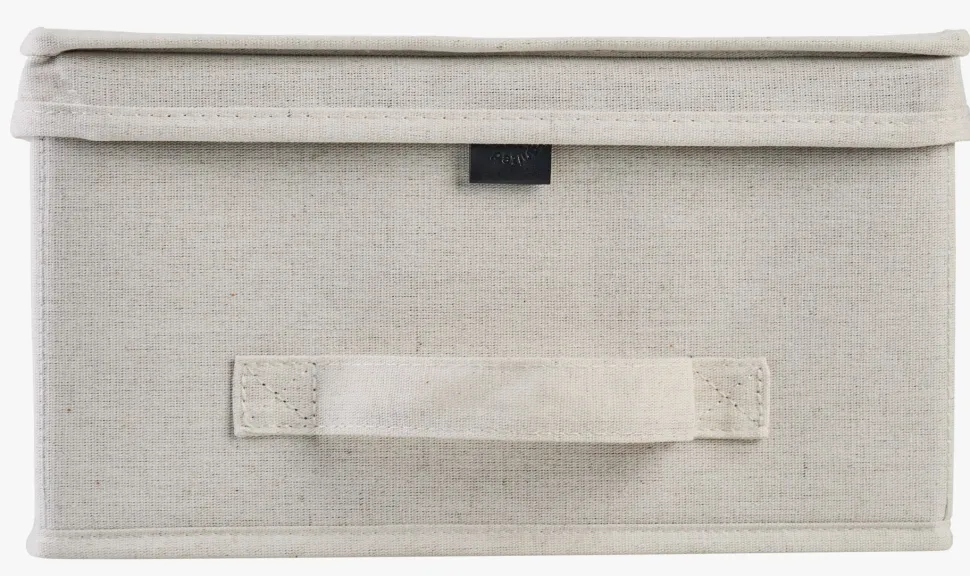 Oppbevaringsboks lys natur - 30x30x16 cm