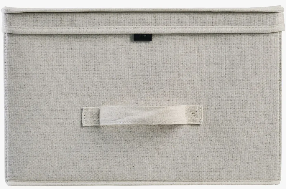 Oppbevaringsboks lys natur - 30x30x16 cm