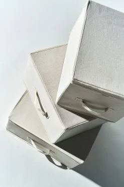 Oppbevaringsboks lys natur - 30x30x16 cm