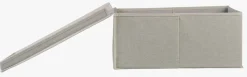 Oppbevaringsboks lys natur - 30x30x16 cm