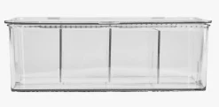 Oppbevaringsboks transparent - 17,3x27,5x9,5 cm