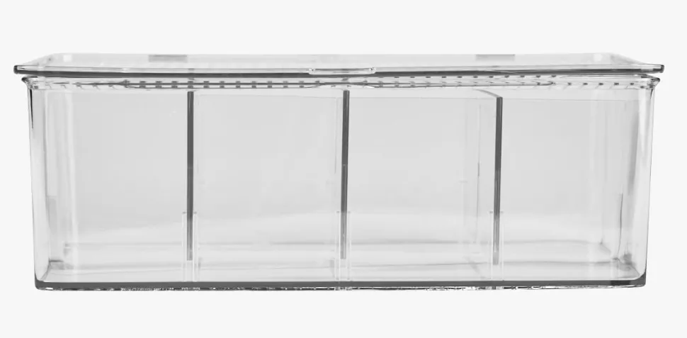 Oppbevaringsboks transparent - 17,3x27,5x9,5 cm