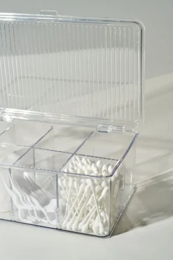 Oppbevaringsboks transparent - 17,3x27,5x9,5 cm