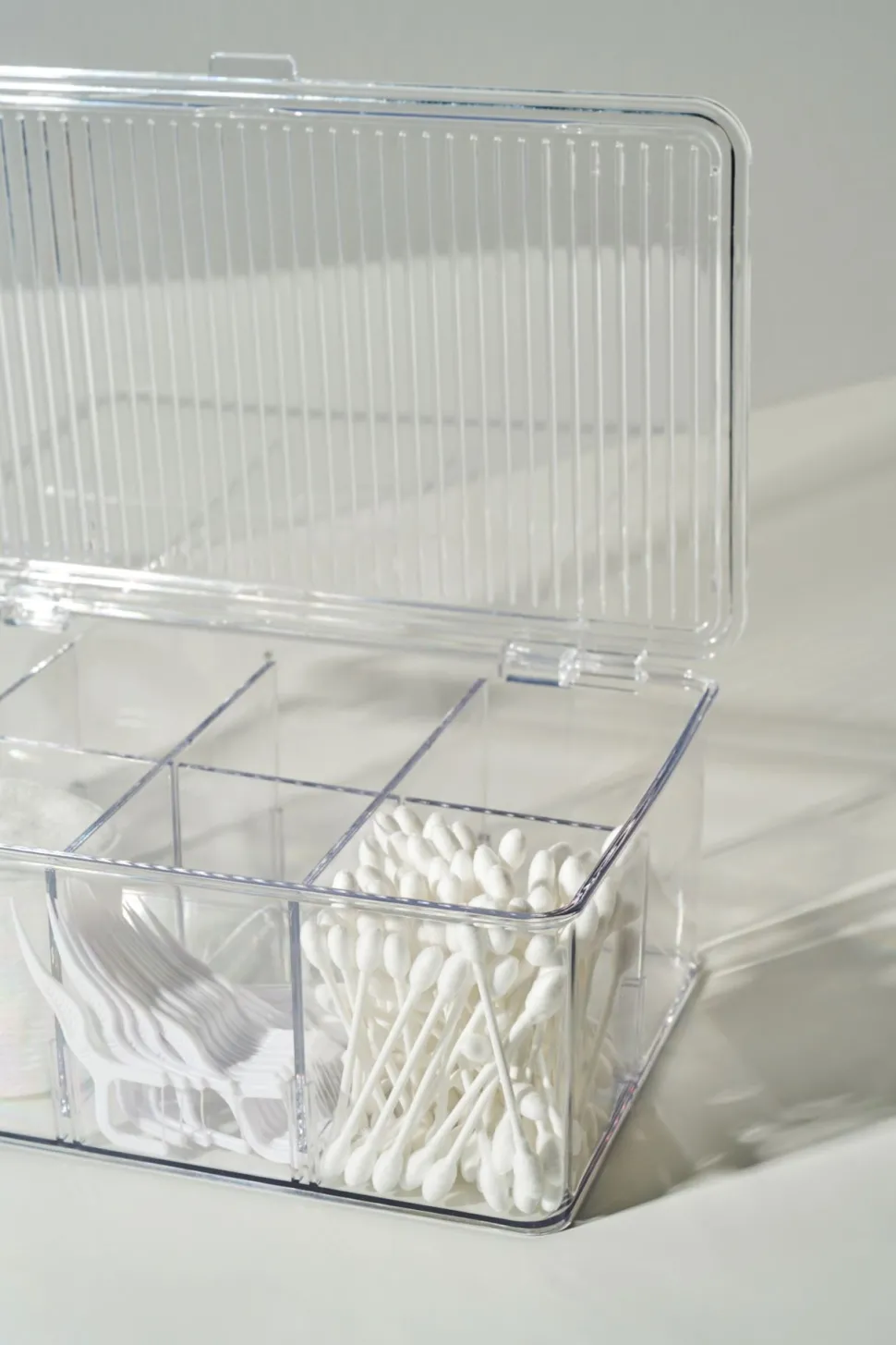 Oppbevaringsboks transparent - 17,3x27,5x9,5 cm