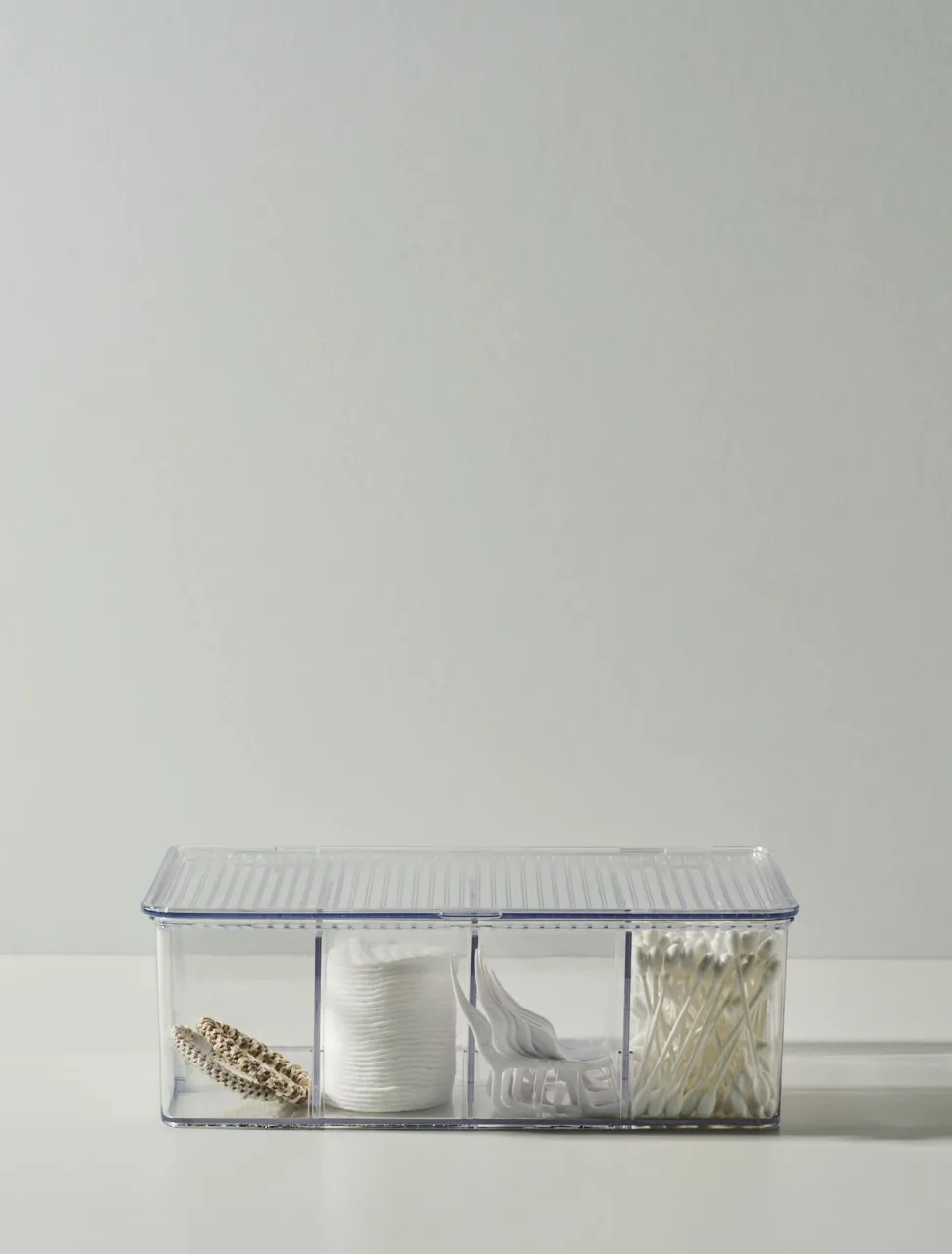 Oppbevaringsboks transparent - 17,3x27,5x9,5 cm