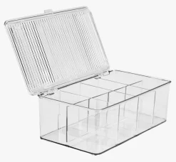 Oppbevaringsboks transparent - 17,3x27,5x9,5 cm